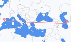 Flyg från Türkmenbaşy, Turkmenistan till Barcelona, Spanien
