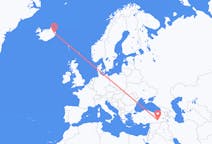 아이슬란드 에질스타디르에서 출발해 터키 디야르바키르에게(으)로 가는 항공편