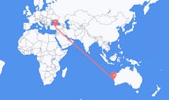 Flyreiser fra Geraldton, Australia til Nevsehir, Tyrkia