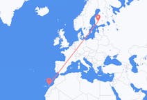 Flights from Lanzarote, Spain to Tampere, Finland