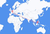 Flyreiser fra Tarakan, North Kalimantan, Indonesia til Lyon, Frankrike