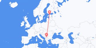 Flights from Estonia to Kosovo