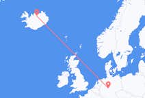 Vluchten van Akureyri, IJsland naar Kassel, Duitsland