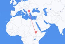 Flyreiser fra Gambela, Etiopia til Thessaloniki, Hellas
