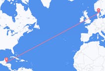 Flyreiser fra Dangriga, Belize til Aalborg, Danmark