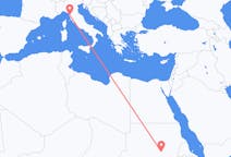Flights from from Khartoum to Pisa