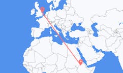 Flyreiser fra Gonder, Etiopia til Norwich, England