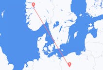 Flights from Sogndal, Norway to Poznań, Poland