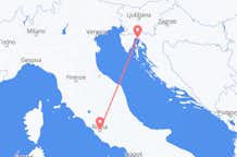Vluchten van Rijeka, Kroatië naar Rome, Italië