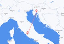 Vols de Rijeka, Croatie pour Rome, Italie