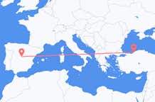 Flyreiser fra Zonguldak, til Madrid