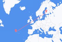 Flights from Corvo Island, Portugal to Tampere, Finland