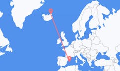 Loty z Thorshofn, Islandia do Palmy, Hiszpania