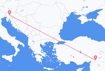 Flights from Ljubljana in Slovenia to Gaziantep in Turkey