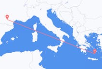 Flights from Toulouse in France to Santorini in Greece