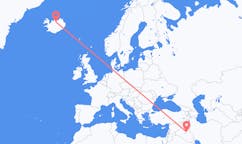 Flights from the city of Baghdad, Iraq to the city of Akureyri, Iceland