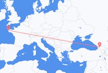出发地 格鲁吉亚出发地 庫塔伊西目的地 法国布雷斯特的航班