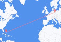 Flyg från Rock Sound, Bahamas till Berlin, Maryland, Tyskland