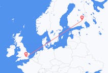 出发地 芬兰出发地 萨翁林纳前往英格兰的伦敦的航班