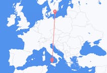 Flights from Bornholm, Denmark to Palermo, Italy