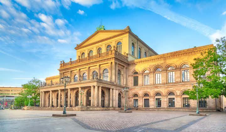 Photo of building of Hannover State Opera, Lower Saxony, Germany.