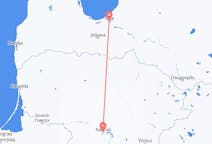 Flyg från Kaunas, Litauen till Riga, Lettland