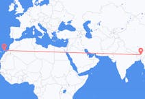 出发地 印度出发地 古瓦哈提目的地 西班牙兰萨罗特岛的航班