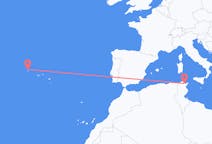 Flights from Tunis, Tunisia to Corvo Island, Portugal