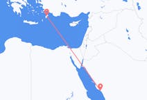 Flyg från Yanbu, Saudiarabien till Rhodes, England, Grekland