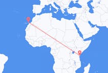 Flights from Ukunda to Lanzarote