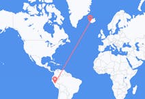 出发地 秘鲁出发地 瓦努科目的地 冰岛雷克雅未克的航班
