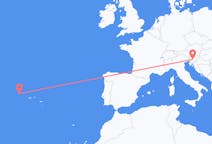 Flyg från Ljubljana, Slovenien till Flores, Portugal