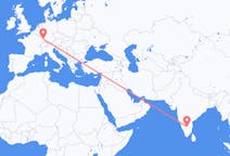 Flyg från Bangalore, Indien till Strasbourg, Frankrike