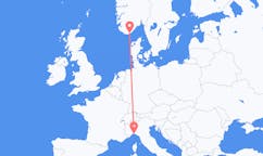 Flights from Genoa, Italy to Kristiansand, Norway