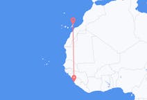 Flyreiser fra Freetown, til Lanzarote