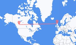 Flyg från Dawson Creek, Kanada till Inverness, Skottland