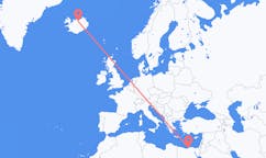 Flyg från Alexandria, Egypten till Akureyri, Island