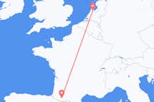 Flyreiser fra Lourdes, Frankrike til Amsterdam, Nederland