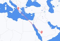 Vluchten van Bisha, Saoedi-Arabië naar Preveza, Griekenland