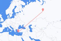 Flights from Surgut, Russia to Rhodes, Greece