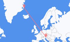 出发地 奥地利克拉根福目的地 格陵兰斯科斯比鬆的航班