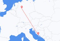 Vluchten van Split, Kroatië naar Paderborn, Duitsland