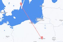 Flyreiser fra Kalmar, Sverige til Warszawa, Polen