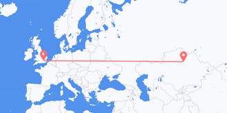 Flyreiser fra Kasakhstan til Storbritannia