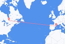 Flyreiser fra Rouyn-Noranda, Canada, til Barcelona, Canada