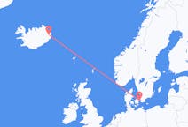 Vluchten van Egilsstaðir, IJsland naar Kopenhagen, Denemarken