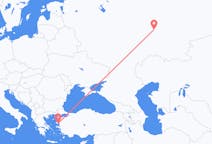 Flights from Nizhnekamsk, Russia to Mytilene, Greece