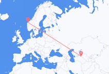 Vols d’Ourguentch, Ouzbékistan vers Ålesund, Norvège