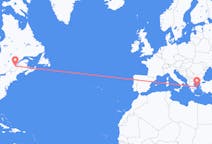 Flyreiser fra Québec, Canada til Skiros, Hellas