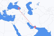 Flyreiser fra Suhar, Oman til Trabzon, Tyrkia